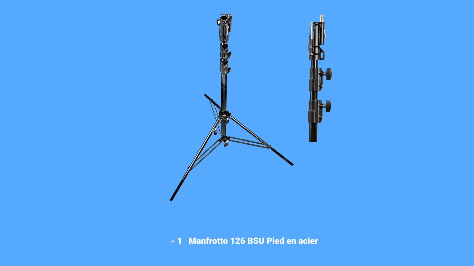 Manfrotto 126 BSU Pied en acier - Photo 1 sur 1
