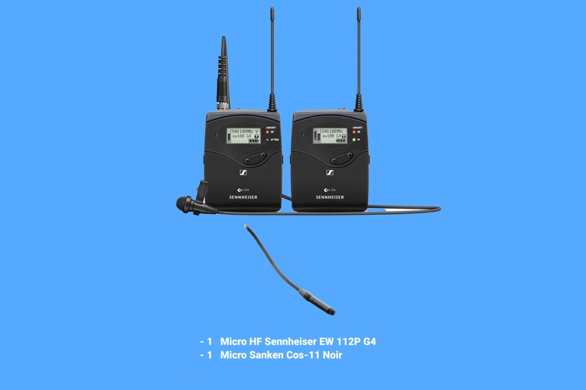 Location Micro HF Sennheiser EW 112P G4 + Micro Sanken Cos-11 Noir - Lightyshare