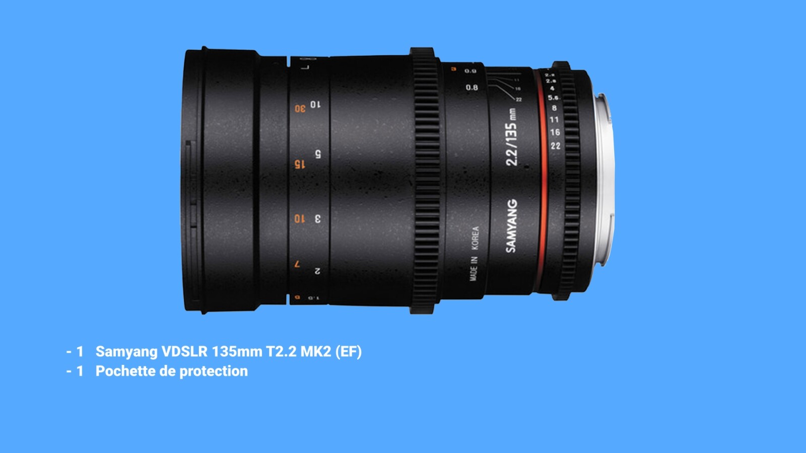 Samyang VDSLR 135mm T2.2 - Monture EF - Photo 1 sur 1