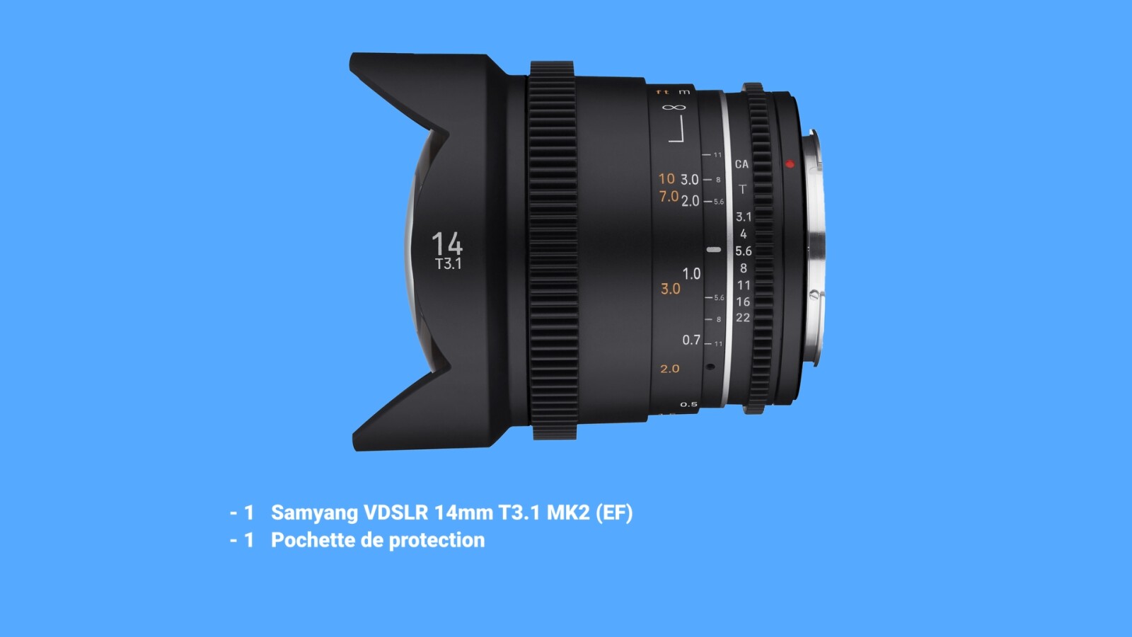 Samyang Objectif 14mm VDSLR MK2 – Objectif - Photo 1 sur 1