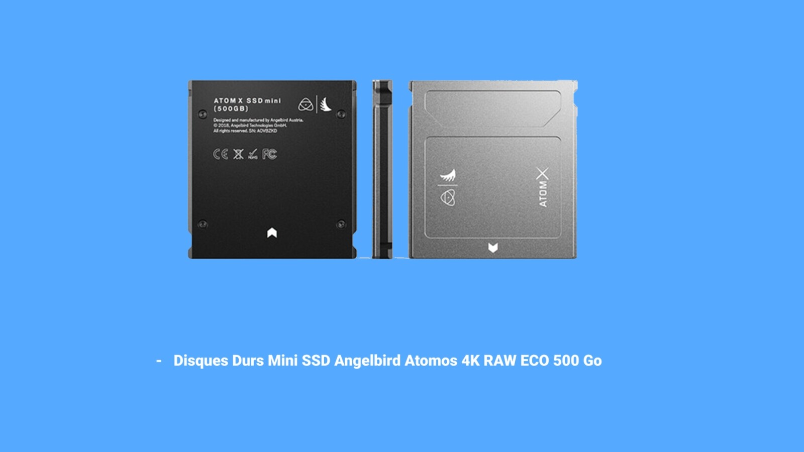 ANGELBIRD Mini disque dur SSD pour enregistreur Atomos 4K RAW 500 Go - Photo 1 sur 1