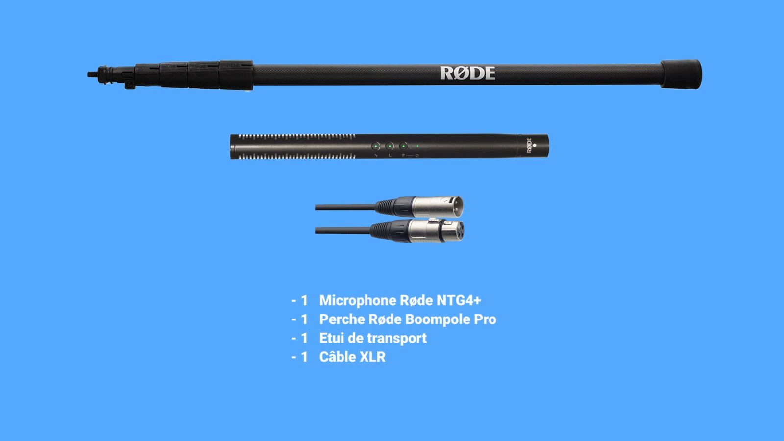 Rode microphone canon NTG4+ / Perche - Photo 1 sur 1