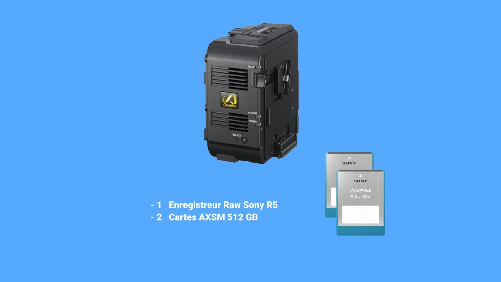 PACK SONY F5 + ENREGISTREUR RAW AXSR5 - Photo 1 sur 1