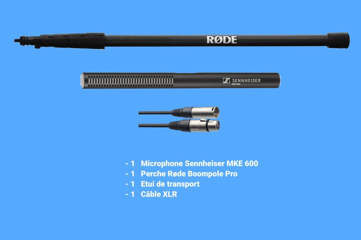 Location Sennheiser Microphone MKE 600 / Perche - Lightyshare