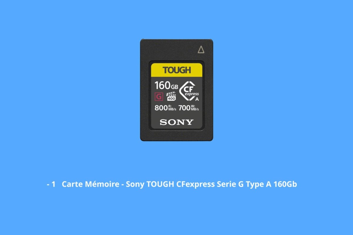 Location Carte Mémoire - Sony TOUGH CFexpress Serie G Type A 160Gb - Lightyshare