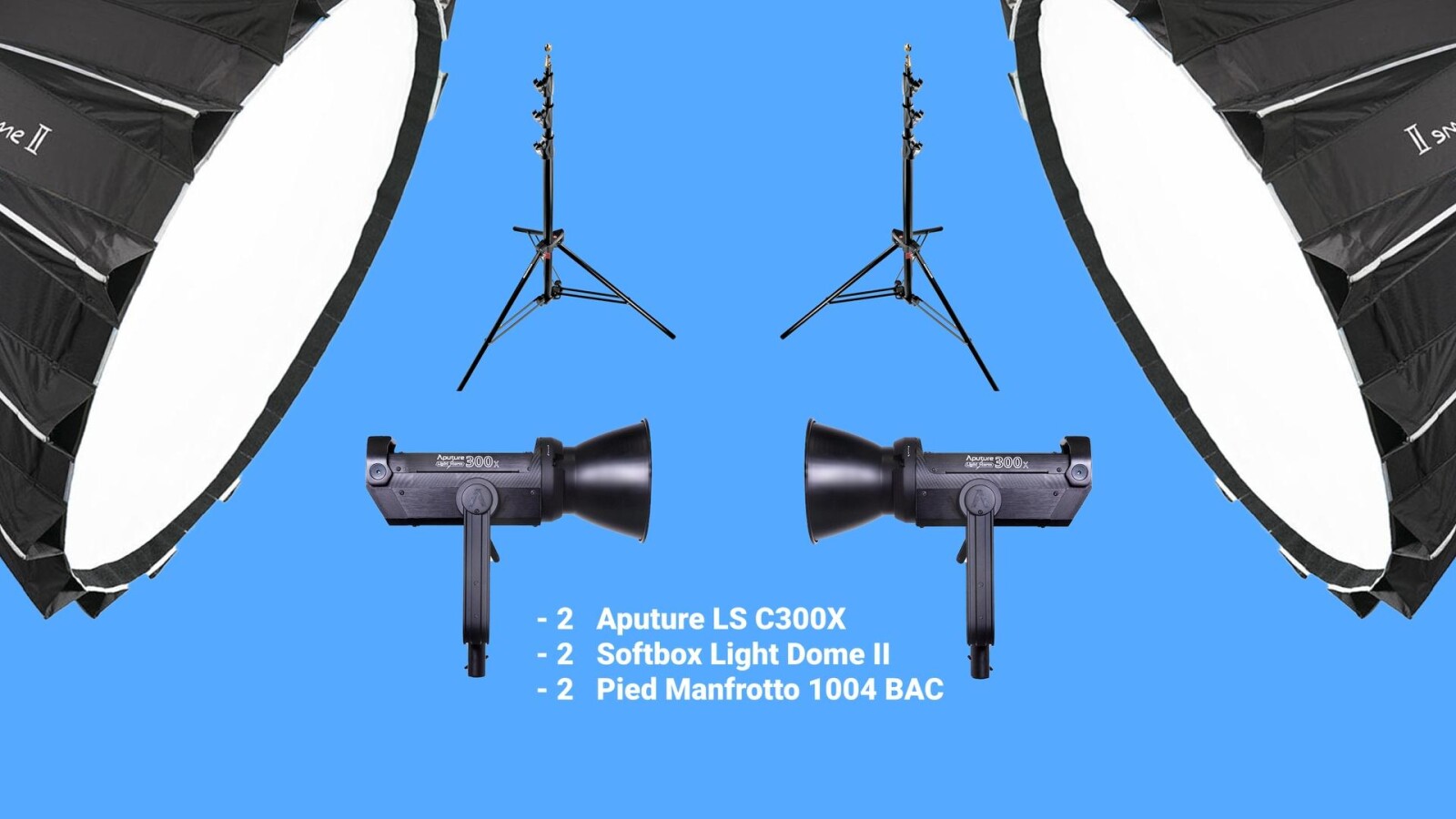 KIT 2 X Aputure LS C300X - Softbox - Pied - Photo 1 sur 1