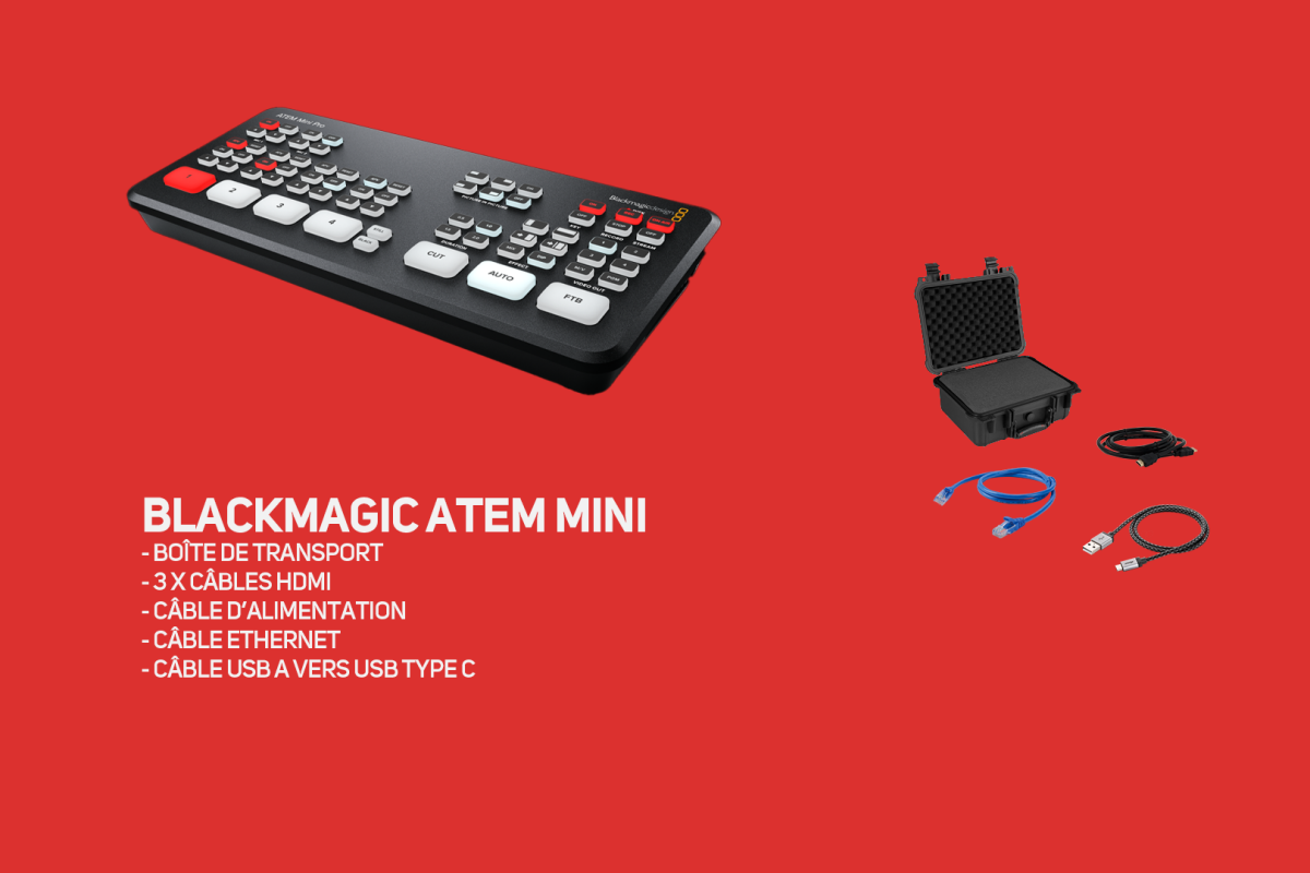 Location Mélangeur Blackmagic ATEM Mini + câbles - Lightyshare