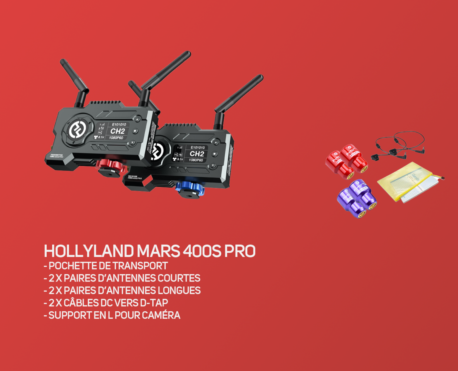Transmetteur vidéo HF - Hollyland Mars 400S Pro - Photo 1 sur 1