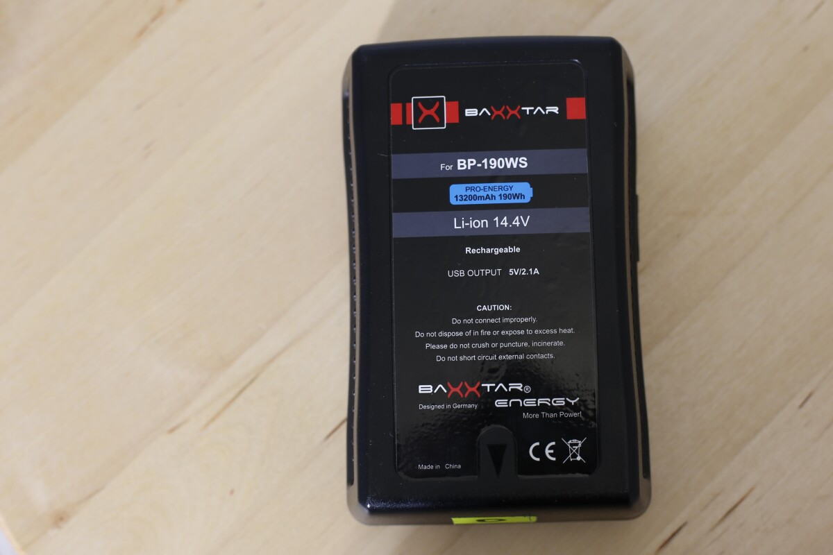 Location Batterie Baxxtar BP190WS V-Mount - Lightyshare