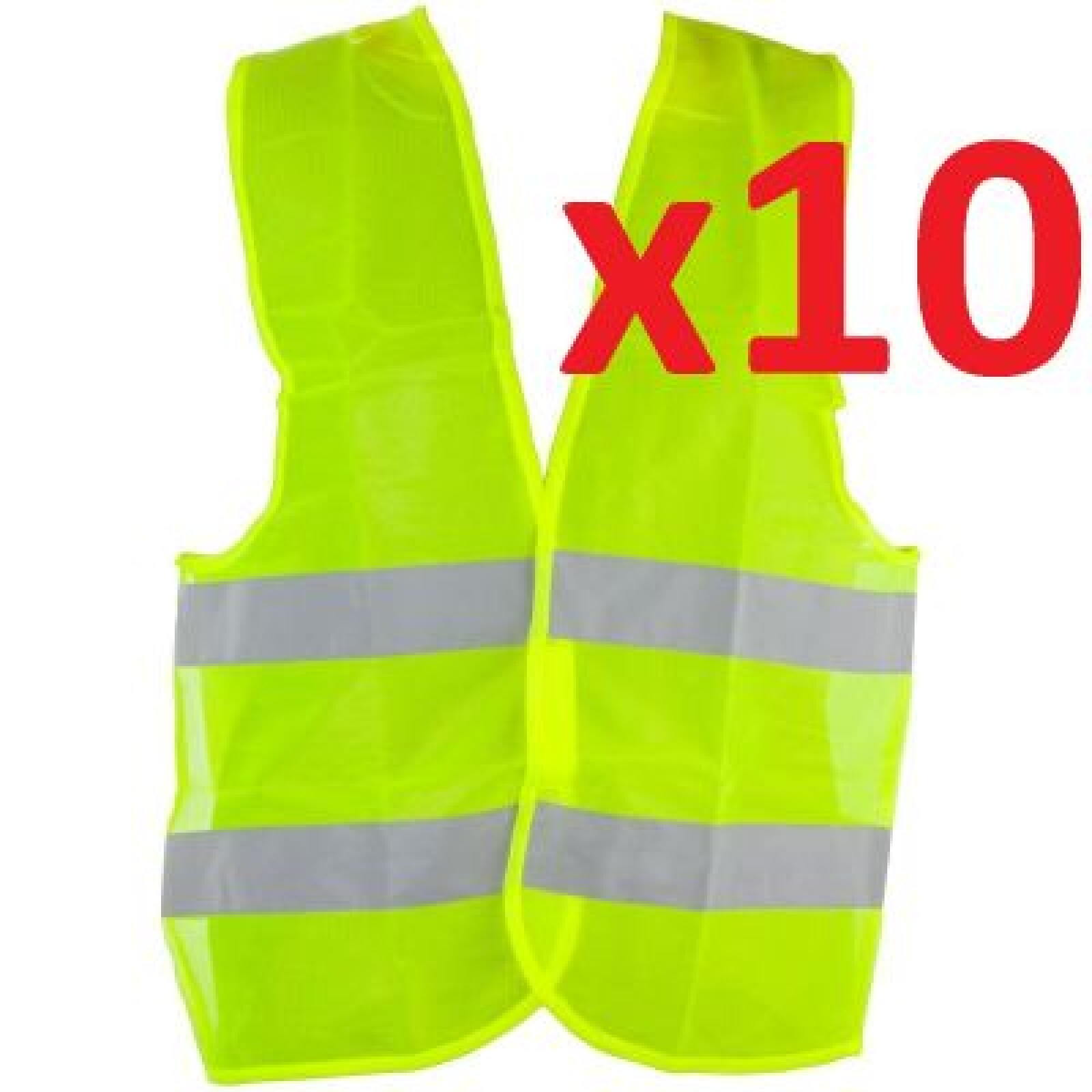 Lot 10 Gilets Sécurité - Photo 1 sur 3