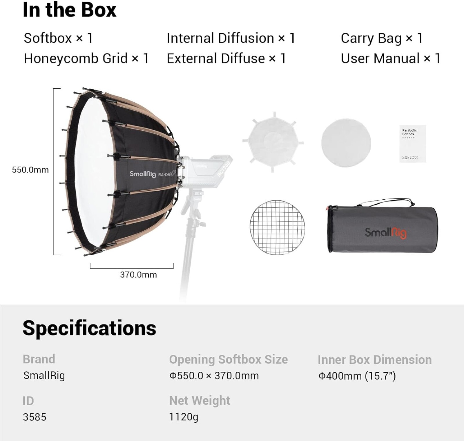 Smallrig SMALLRIG Softbox RA-D55 - Photo 2 sur 2