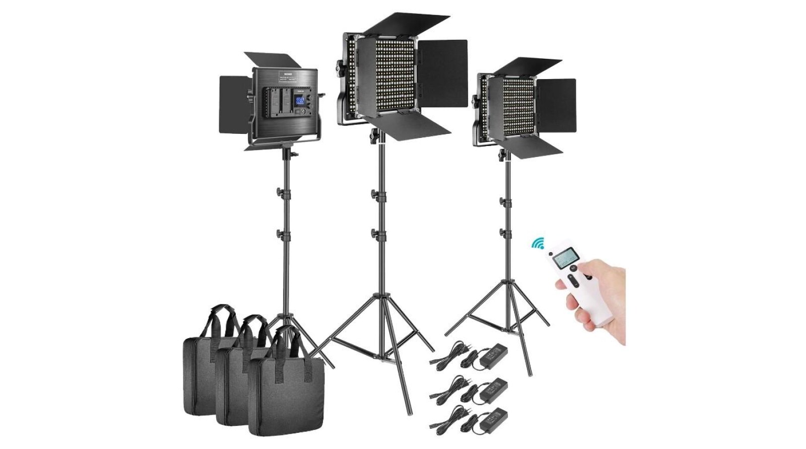 Lot de 3 panneaux LED Neewer 660 (avec accessoires) - Photo 1 sur 1