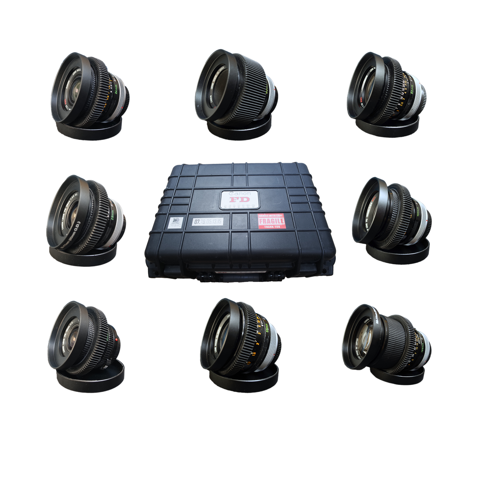 Canon FD 24, 28, 35, 50macro, 55, 85, 100 et 135mm - Photo 1 sur 1