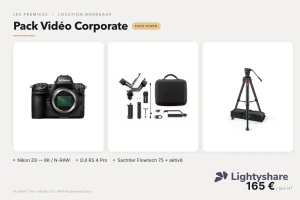 Location Pack Vidéo Corporate — Nikon Z8 + DJI RS4 Pro + Sachtler Flowtech 75