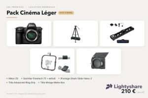 Location Pack Cinéma Léger — Z8 + Sachtler + Slider + Ring Grip + Matte Box