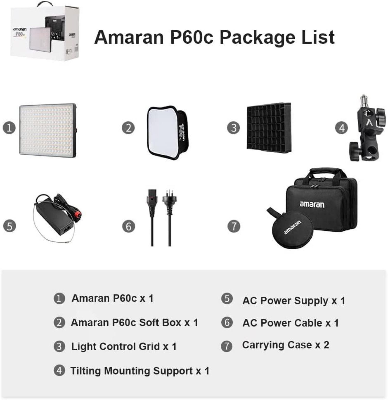 Aputure Amaran P60 c - Photo 2 sur 2
