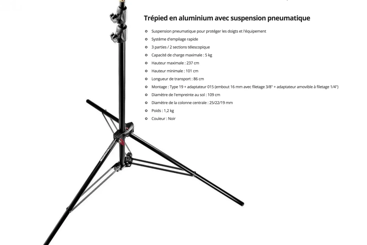 Location Manfrotto 1052 Bac - Lightyshare