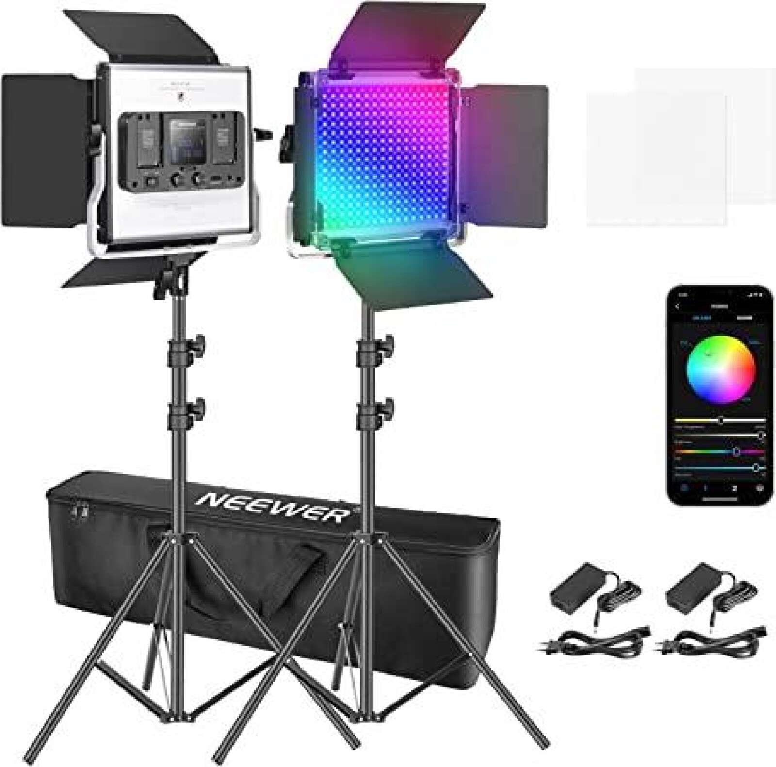 NEEWER 2 Packs 660 LED Lumière Bicouleur et Support d'Eclairage - Photo 1 sur 1