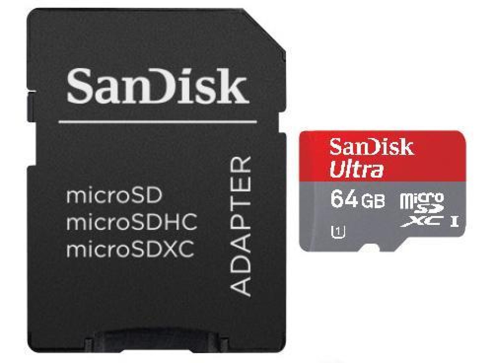 Carte mémoire MicroSD SDHX 64 Go 95 MB/s Ultra + adaptateur SD - Photo 1 sur 1