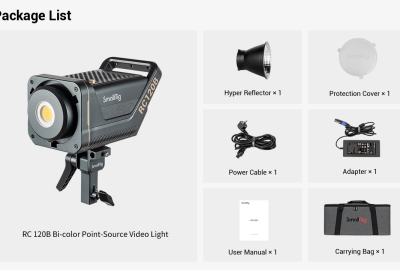 Location Projecteur LED Smallrig RC 120b + softbox + pied