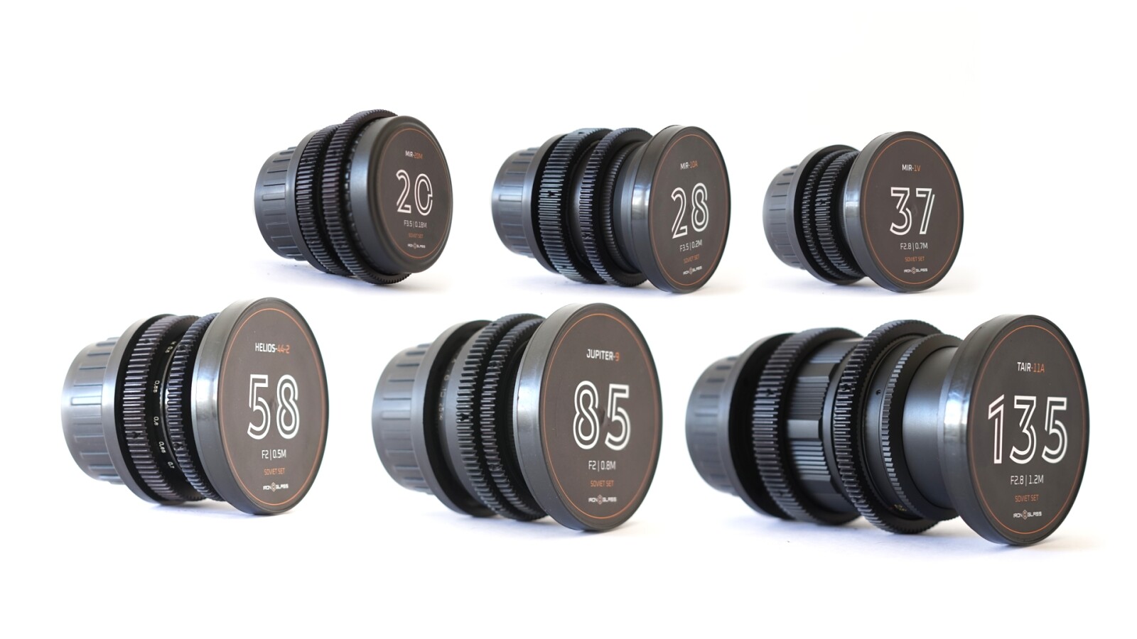 Iron Glass Adapters 37mm Mir-1V 58mm Helios 44-2 85mm Jupiter 9 Iron Glass Anamorphic Kit - Photo 1 sur 4