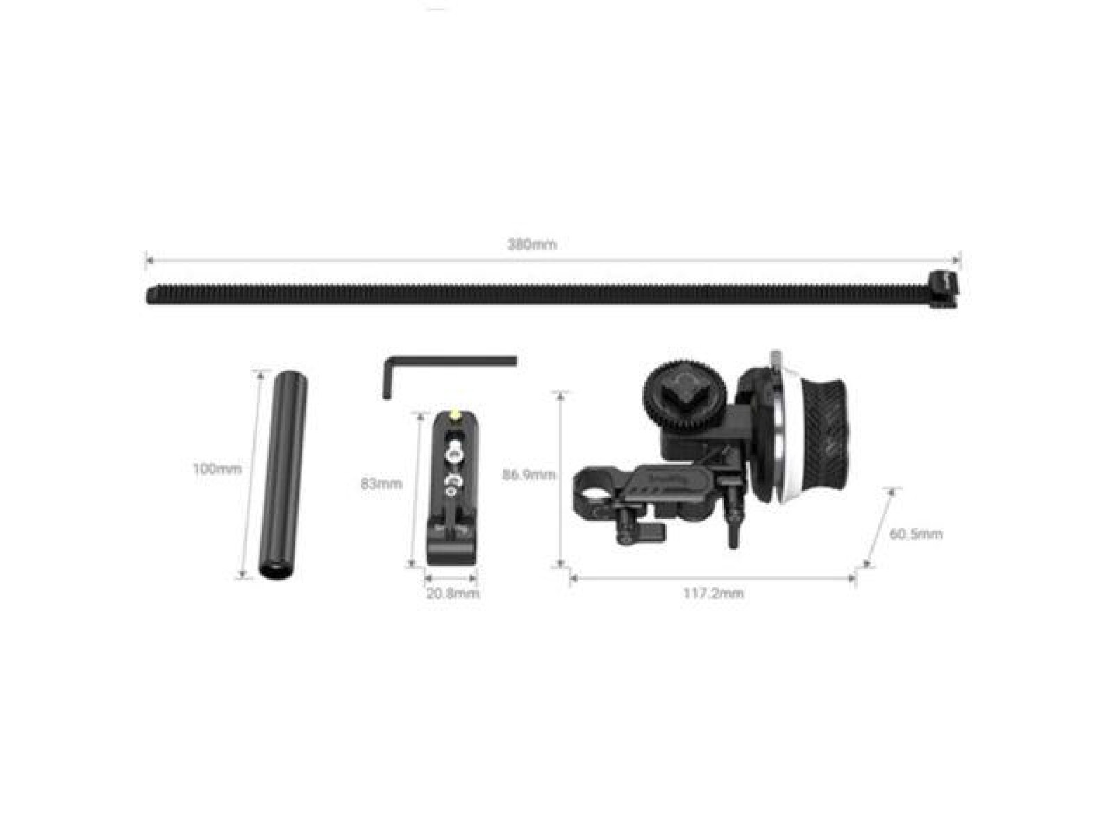 Follow Focus Mini Smallrig avec bagues adaptables - Photo 3 sur 3
