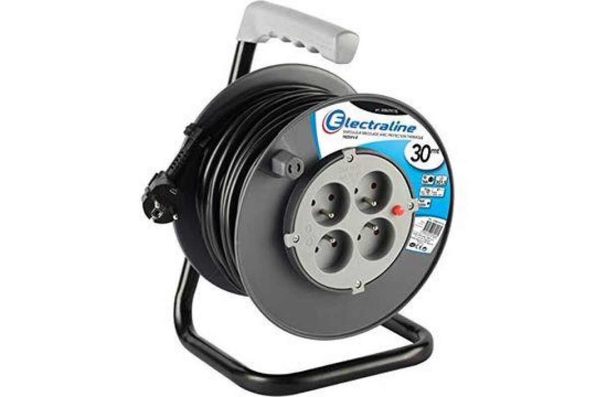 Location Enrouleur 30m – 16A – 3200W – 4 prises - Lightyshare