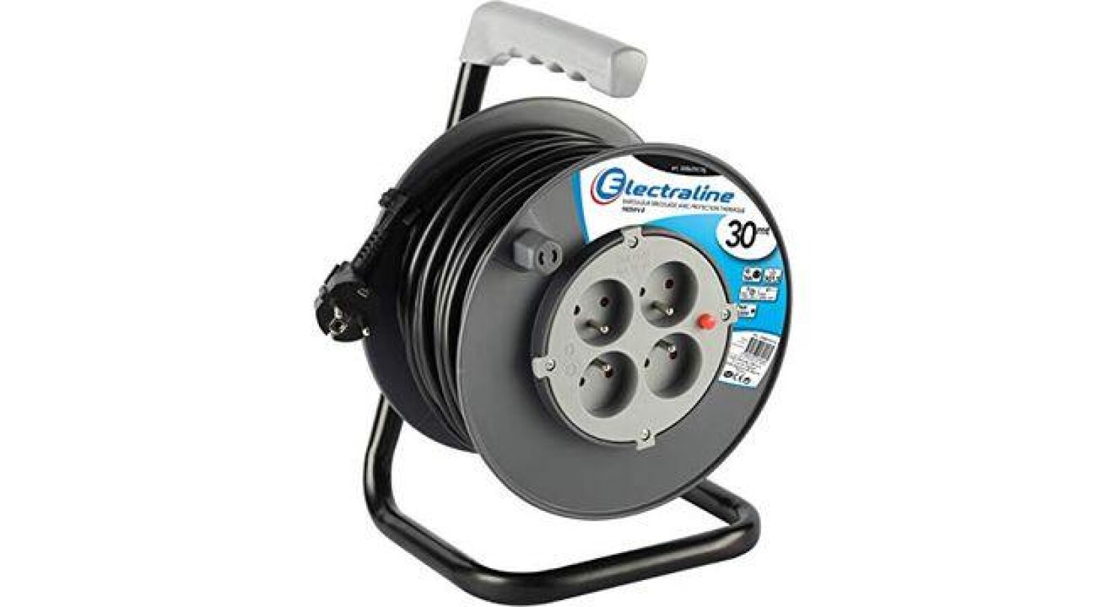 Enrouleur 30m – 16A – 3200W – 4 prises - Photo 1 sur 1