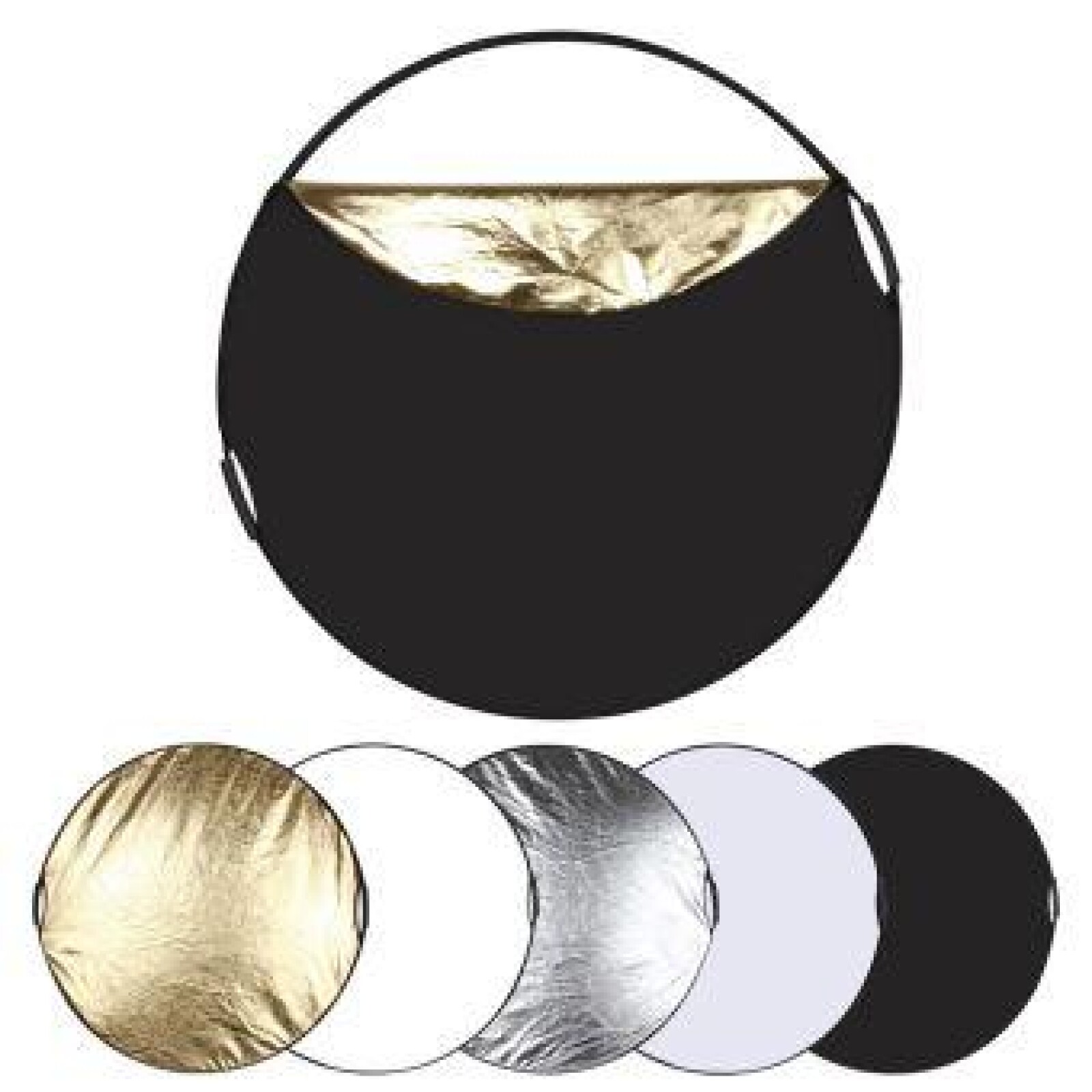 Réflecteur pliable 5 en 1 - 58cm de diamètre - Photo 2 sur 2