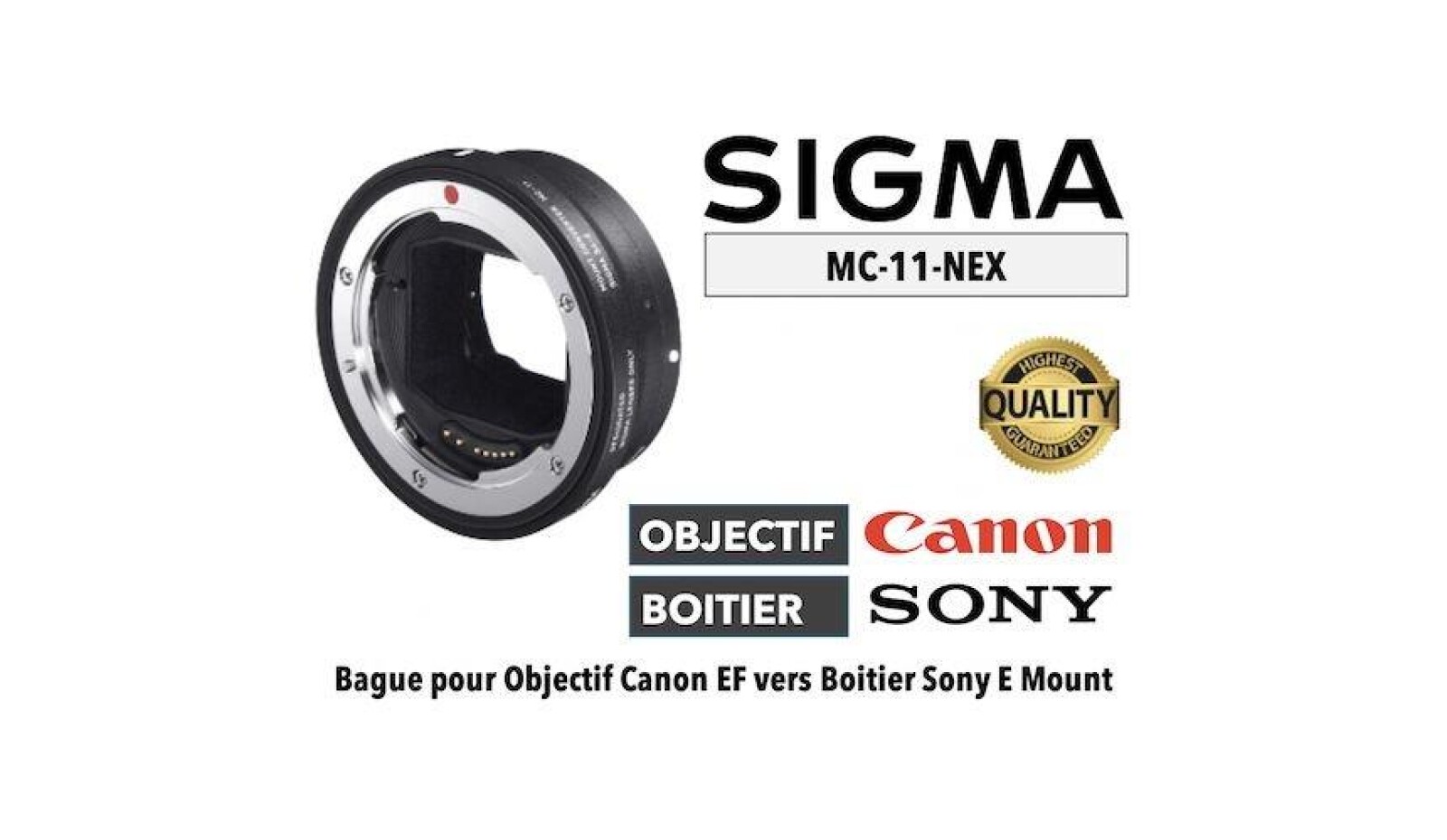 Bague d'adaptation Sigma - Objectifs CANON sur appareil SONY - Photo 2 sur 2
