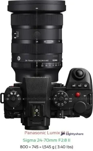 Location Lumix S1ii + sigma 24-70mm - 2.8 Mark ii + 4 batteries