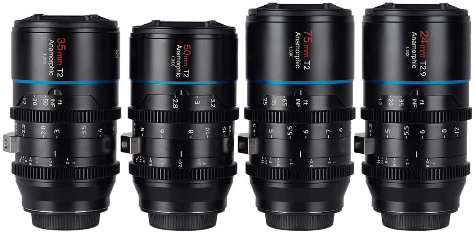 SIRUI Mars Ensemble d'objectifs anamorphiques  24 mm, 35 mm, 50 mm, 75 mm MFT - Photo 2 sur 3