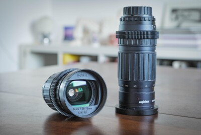 Location PACK zooms ANGÉNIEUX vintage Full Frame - 28-70mm f2.6 & 70-210mm f3.5 Macro