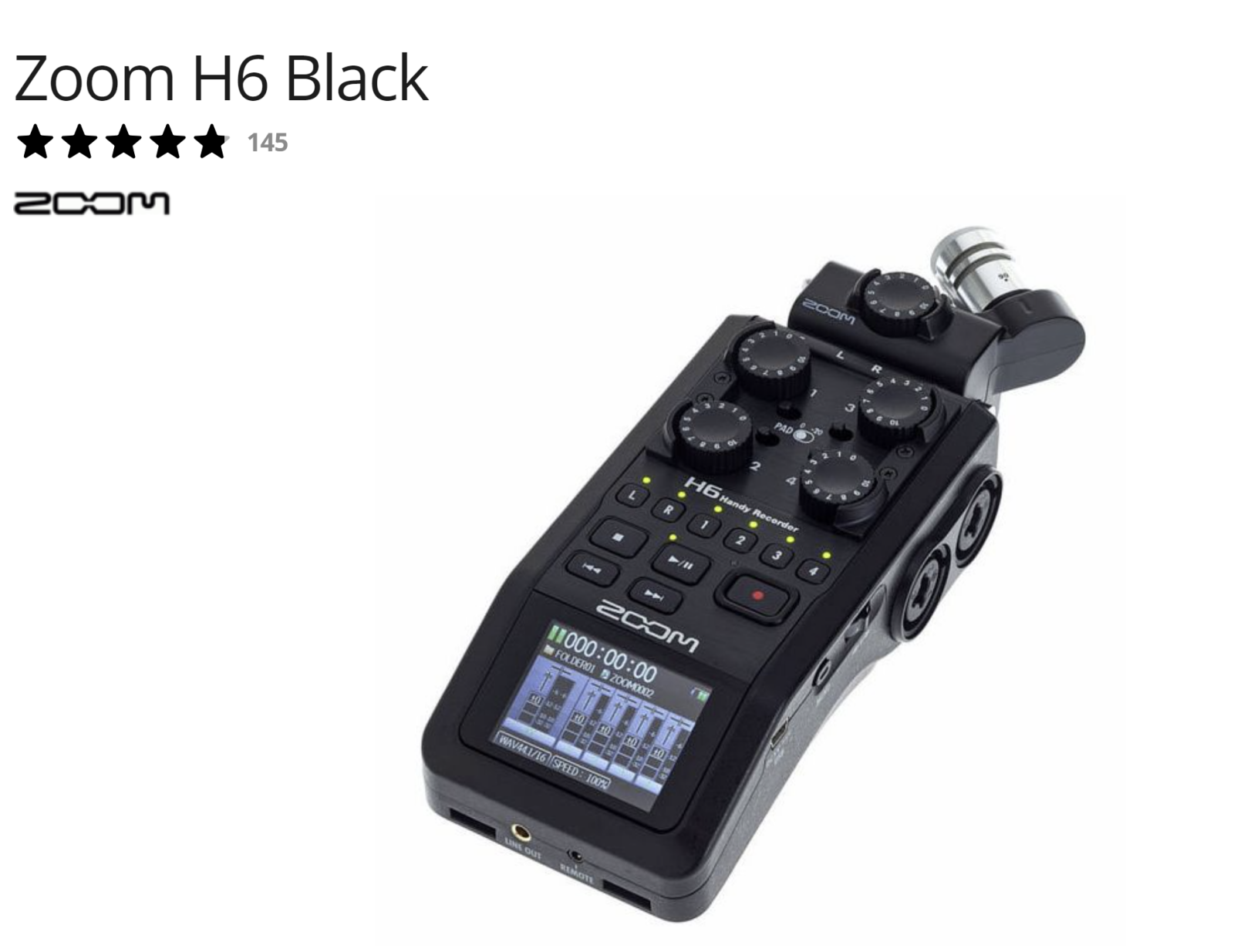 Zoom H6 - Photo 1 sur 1