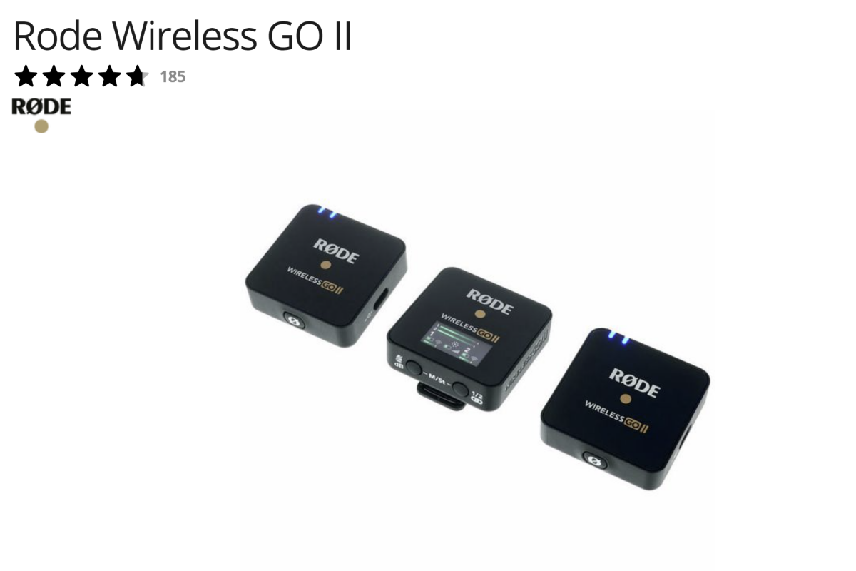 Location Rode Wireless Go II - Lightyshare