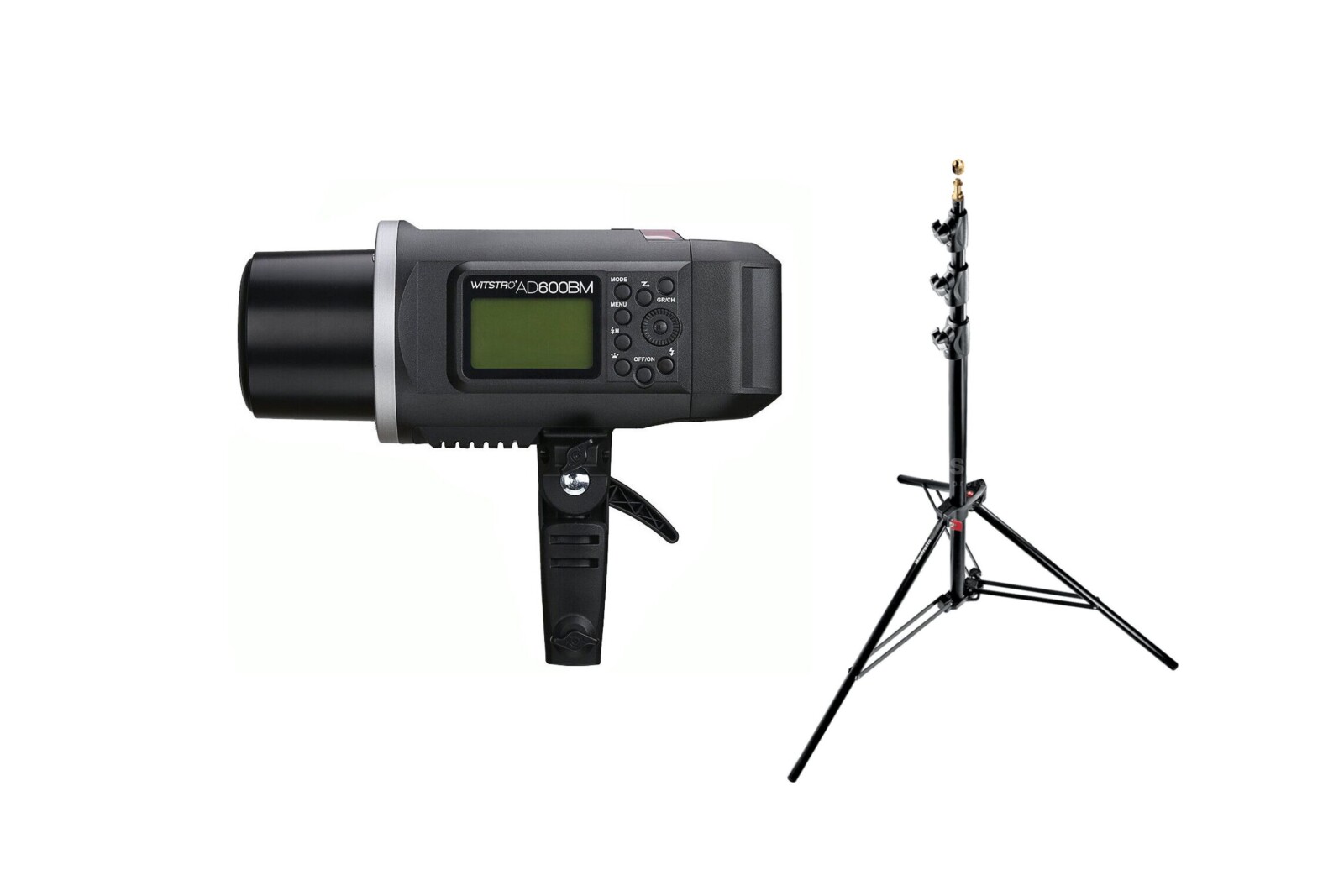 Pack Godox AD600BM et pied Manfrotto 1004 - Photo 1 sur 1