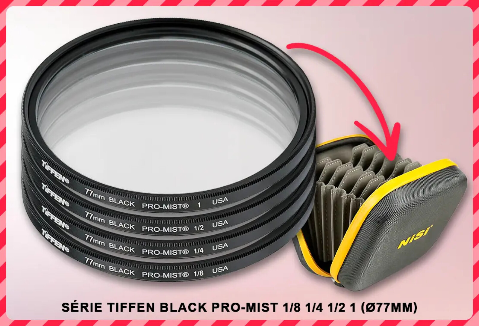 Série Tiffen Black Pro-Mist 1/8  1/4  1/2  1 (Ø77mm) - Photo 1 sur 1