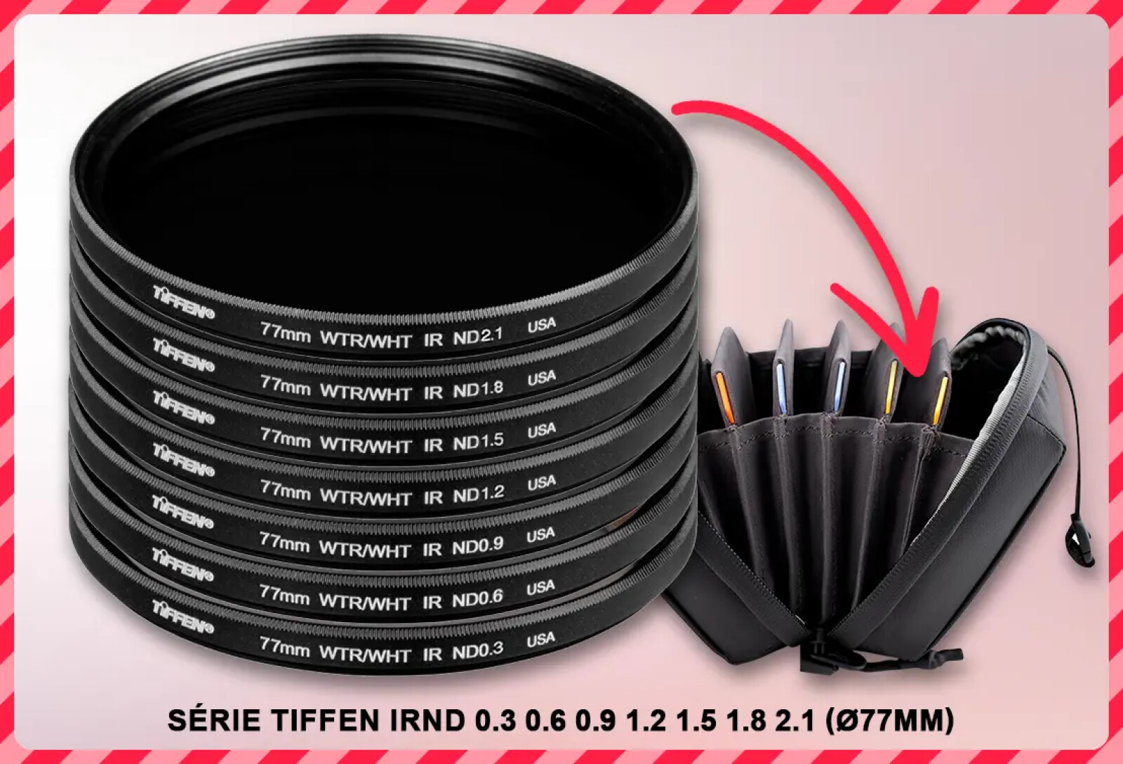 Série Tiffen IR ND 0.3  0.6  0.9  1.2  1.5  1.8  2.1 (Ø77mm) - Photo 1 sur 1