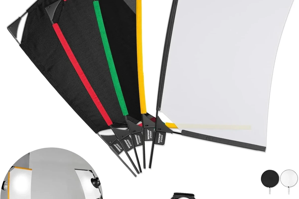 Location Neewer Kit De Drapeaux Et Scrims Pliables 60x90cm, Drapeaux 5 en 1 - Lightyshare