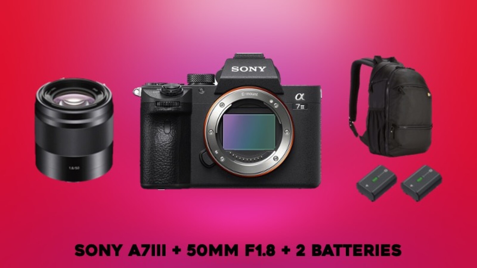 PACK SONY A7III + 50mm f1.8 - Photo 1 sur 1