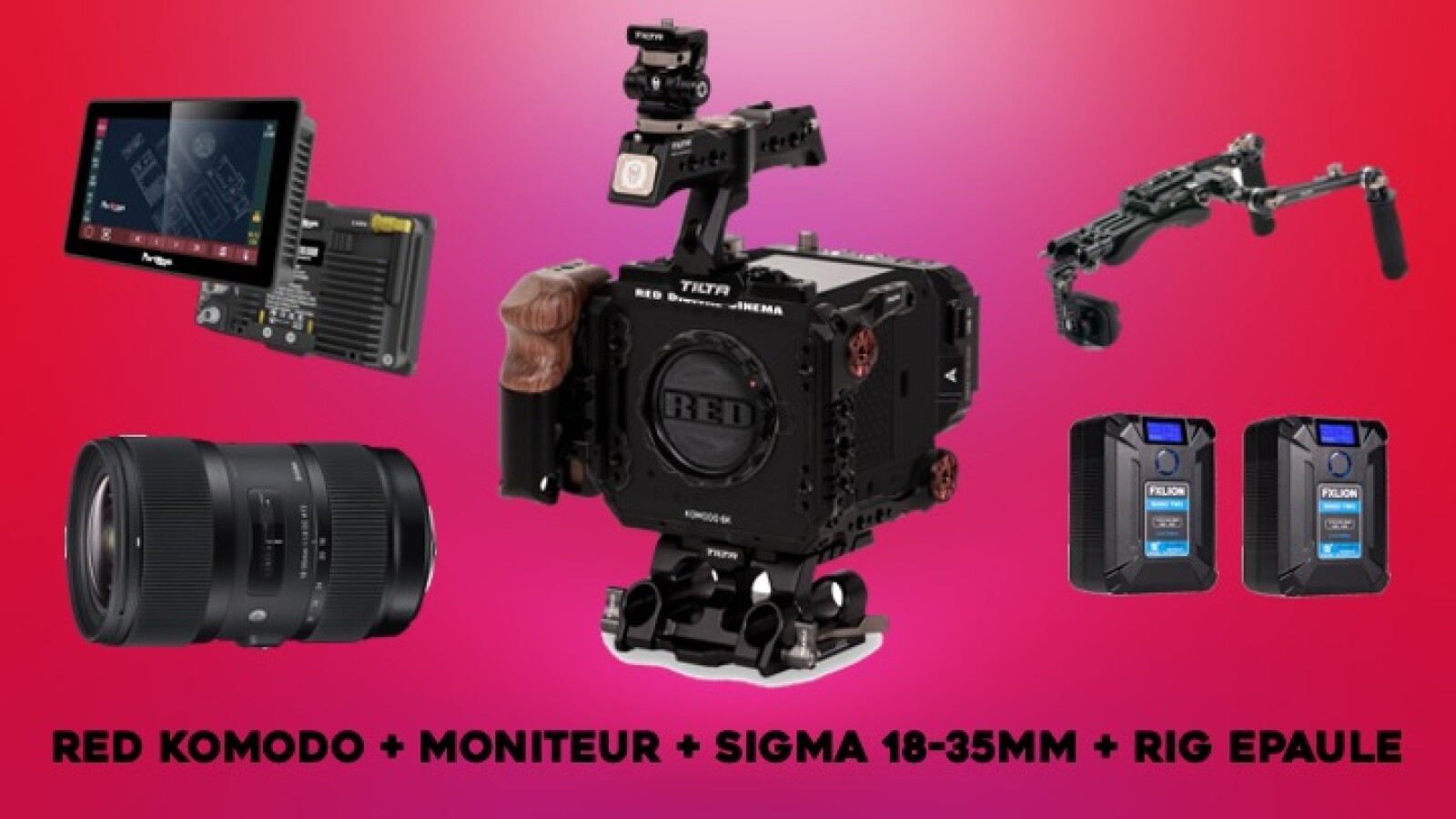 KOMODO + SIGMA 18-35 + RIG EPAULE + MONITEUR - Photo 1 sur 1
