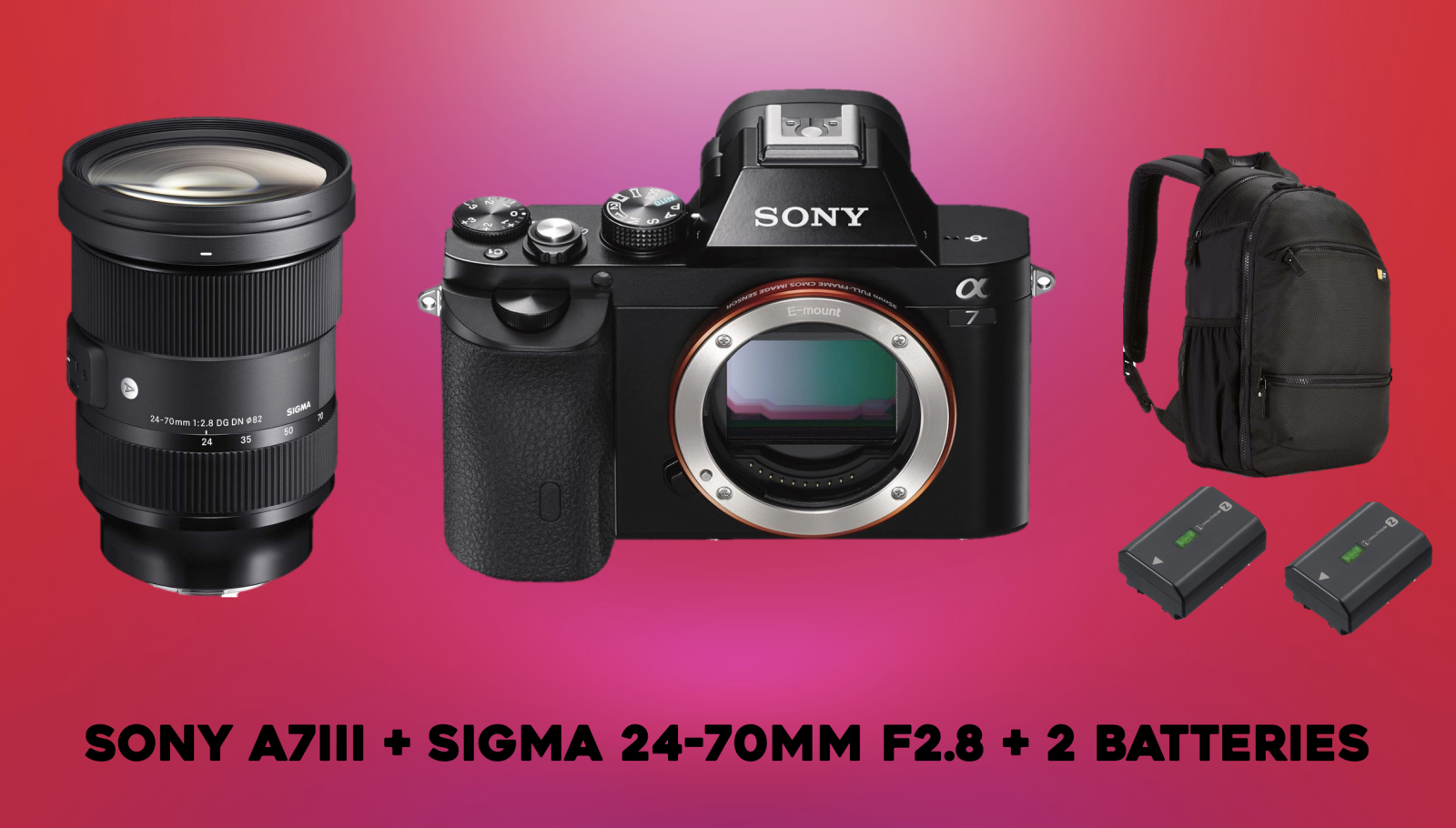 PACK SONY A7III + SIGMA 24-70mm - Photo 1 sur 1