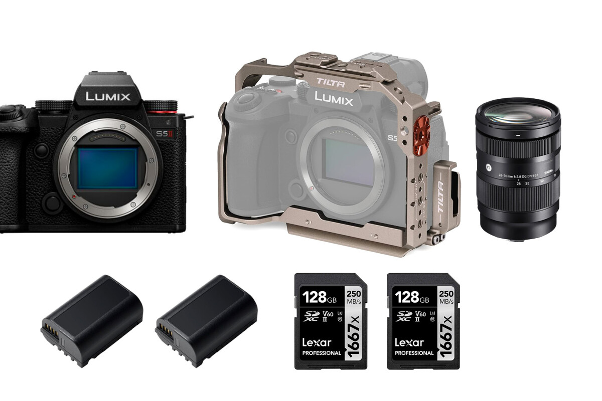 Location LUMIX DC-S5 II + Sigma 28-70mm + 2 Cartes SD 128go Lexar Professional 1667x + Cage Tilta + 2 batteries - Lightyshare