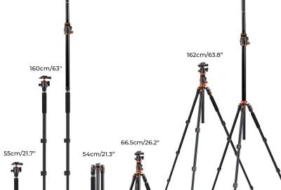 Location k&f concept TM2324 Trépied Appareil Photo en Aluminium