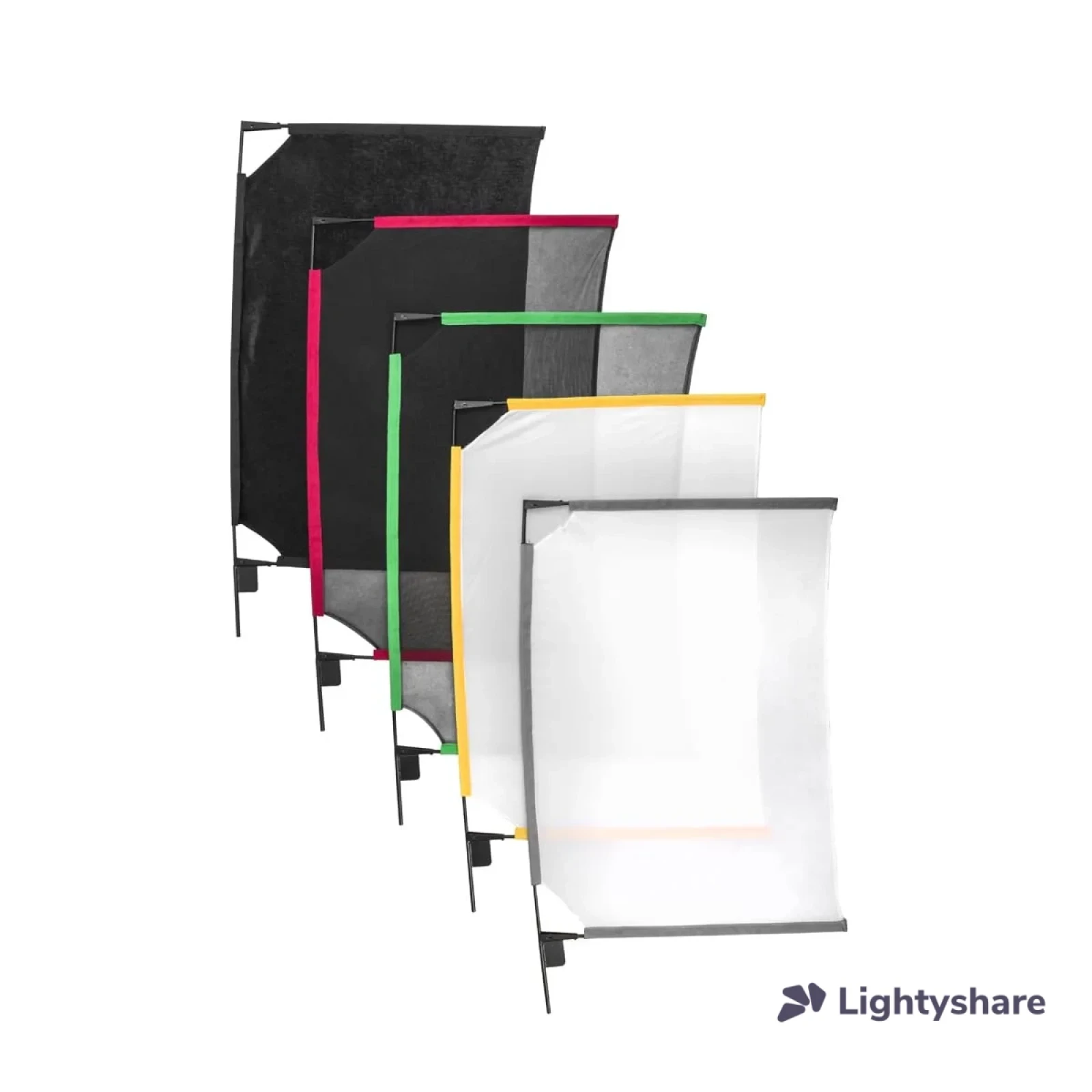 Neewer Kit De Drapeaux Et Scrims Pliables 60x90cm, Drapeaux 5 en 1 - Photo 3 sur 4