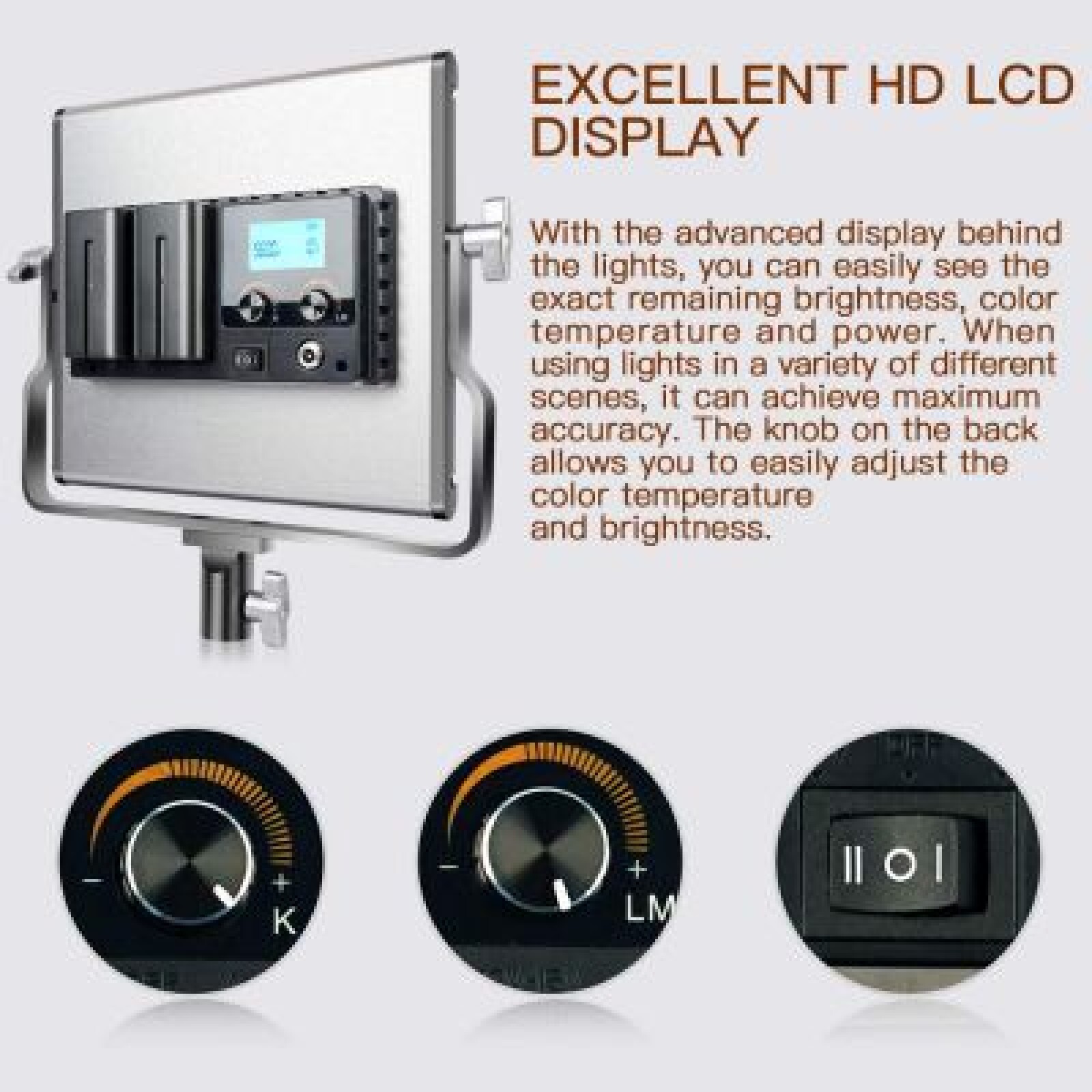 SAMTIAN Torche Vidéo Bicolore LED + Trépied - Photo 2 sur 2