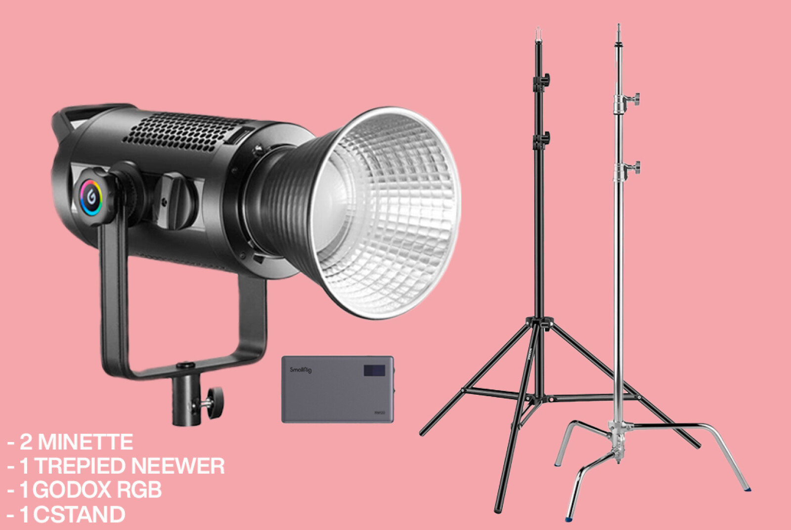 Pack Godox SZ150R + SMALLRIG RM120 + C-STAND + Trépied Neewer - Photo 1 sur 1