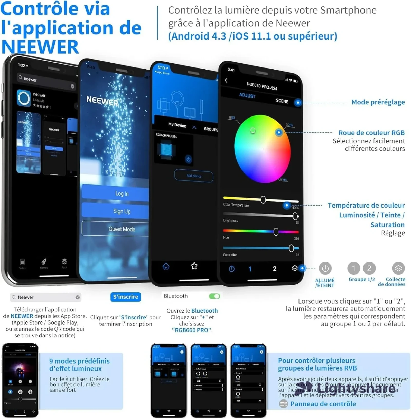 Neewer Neewer LED - Photo 2 sur 3