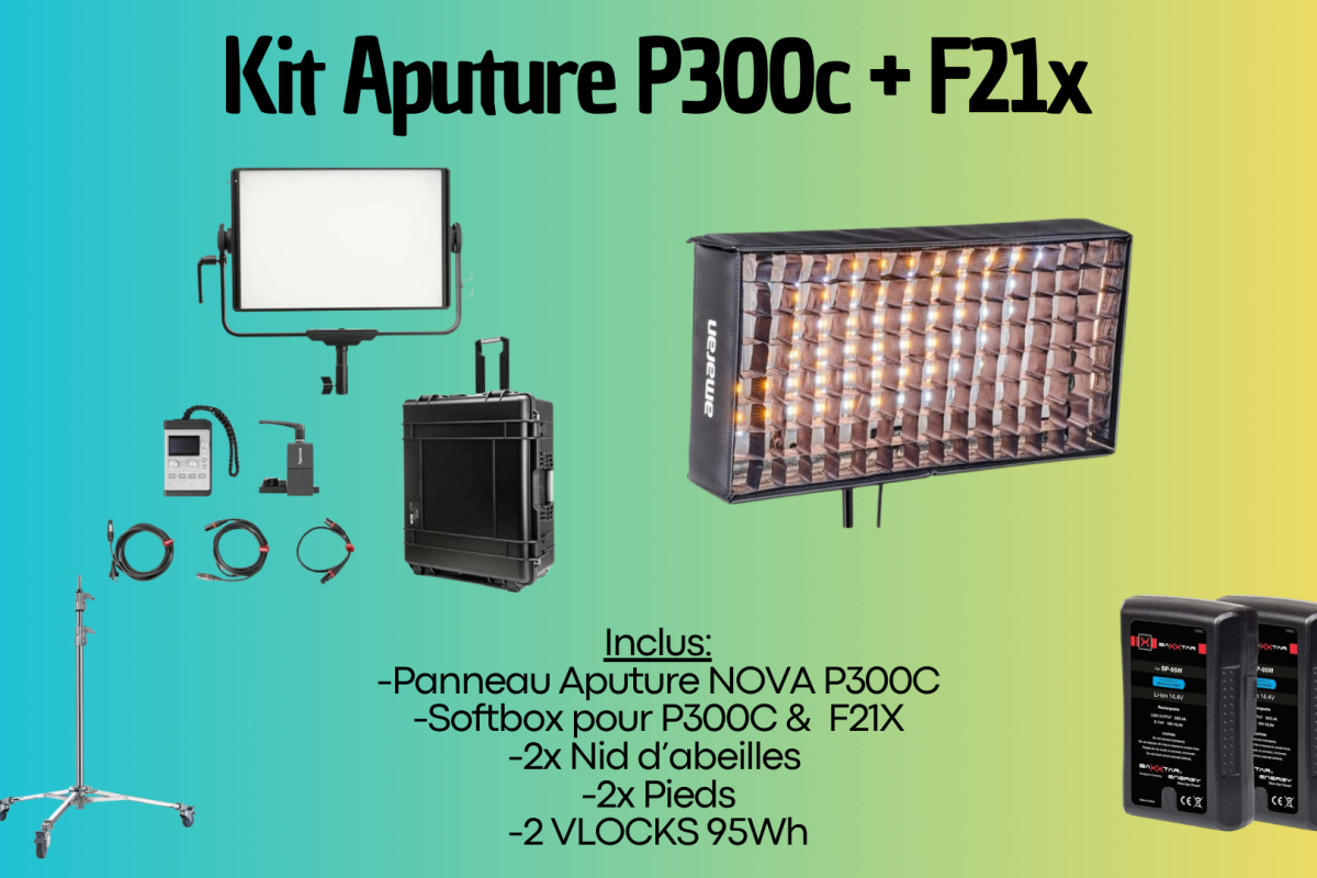 Location Kit Lumière simple - 1x Nova P300C & 1x Amaran F21X - Lightyshare