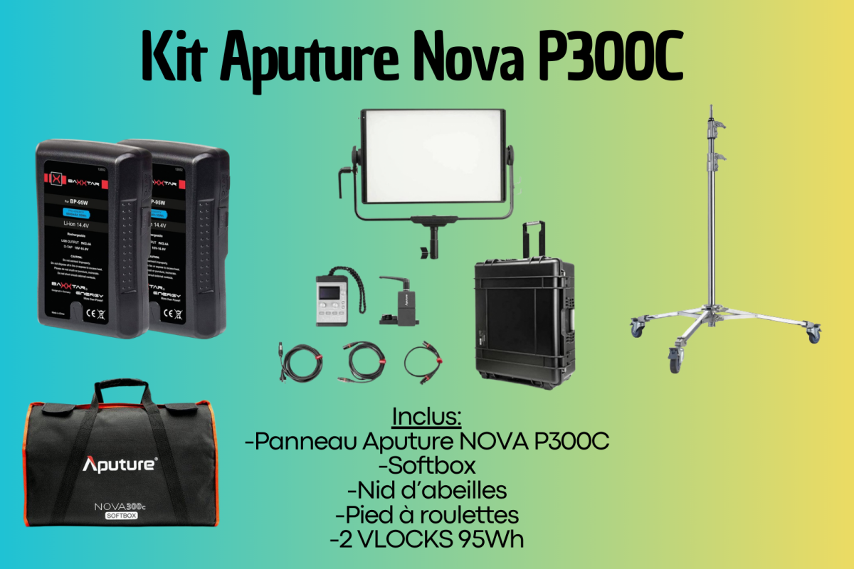 Location Aputure P300C + Softbox + Trepied - Lightyshare